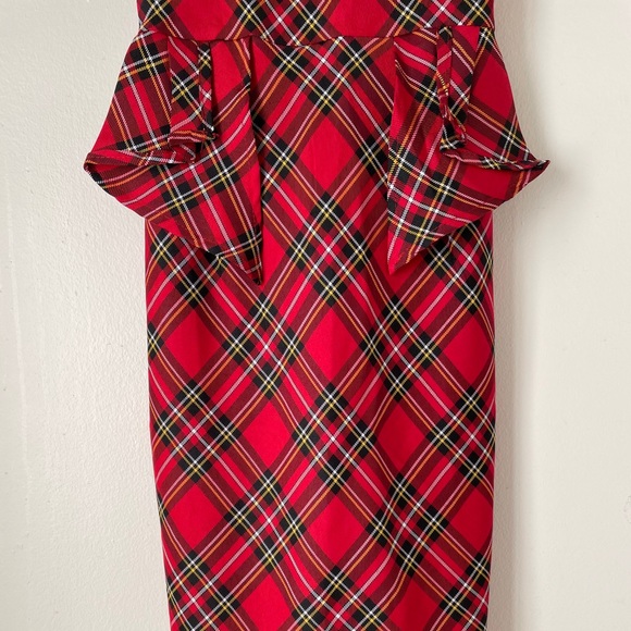 Patterned red dress great for holiday events!!! - Picture 4 of 5